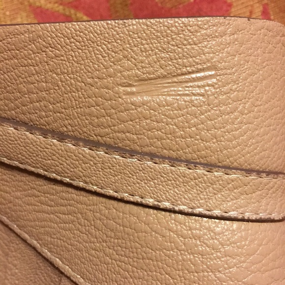 BCBGMAXAZRIA TAN NWOT WIDE FRINGED BELT